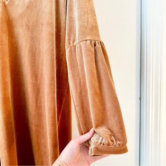 Madewell Balloon Sleeve Velvet Mini Dress - Picture 3 of 7